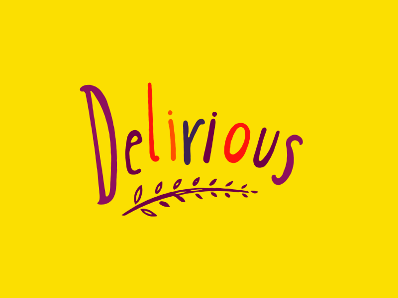 Be delirious ae animation delirious exercise fun hand text written