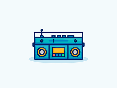 Retro Boombox by Isaac on Dribbble