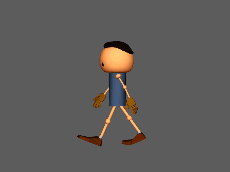 Walk cycle 3d animation character cycle gif illustration maya walk walkcycle