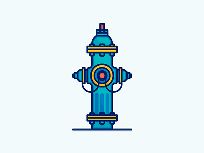 Retro Fire Hydrant design fire firefighter firehydrant fireplug hydrant icon illustration retro supply water