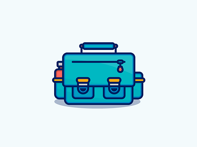 Retro_Back Pack backpack bag design icon illustration memories retro school vector