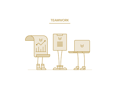 Teamwork business character icon illustration team teamwork unity vector