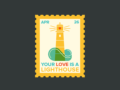 Your Love Is A Light House heart icon light lighthouse love marriage sea stamp valentine wife