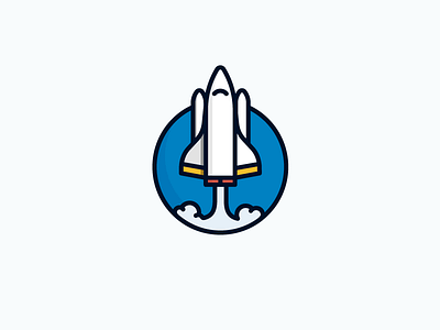 Spaced out icon illustration launch line mission rocket space spacecraft takeoff