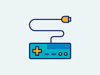 Retro Gamepad design game gamepad icon illustration memories retro u ui vector