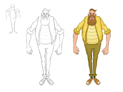 Hipster character cool design hipster illustration nerd process sketch