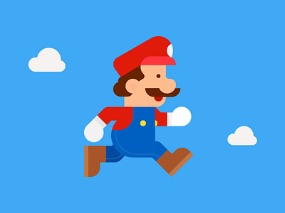 Mario_Touch the sky 8bit character design flat game icon illustration mario retro simple