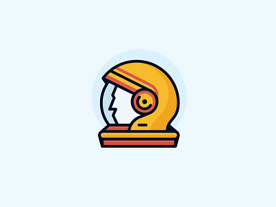 Space Suit Icon helmet icon line scope space stars suit telescope ui universe ux website