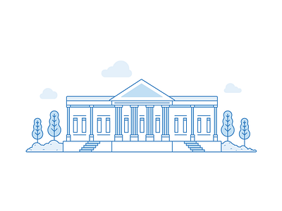 Government Building building city government icon illustration line politics repost structure town vector