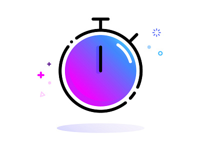 Stopwatch_Indiefin animation bounty flat illustration indiefin insurance line makereign money stopwatch time