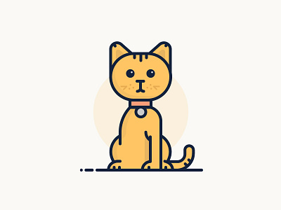 Meet Rocky 2d cat character cute design flat illustration leg line pet purr rocky