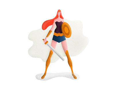 Wonder Woman 2d character comic date dc design flat hero illustration vector woman wonder