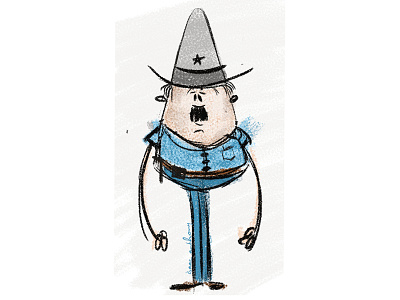 Copman 2d character comic cop design flat hat illustration police sheriff vector viking
