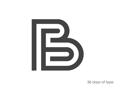 B 2d alphabet b design flat illustration letter lettering type typography vector