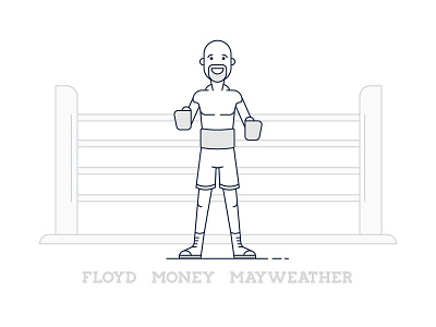 Floyd Money Mayweather 2d boxing character conor design fight flat floyd illustration mayweather money ufc