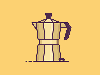 Espresso Pot 2d coffee coffeepot design flat friday illustration kettle line morning outline vector