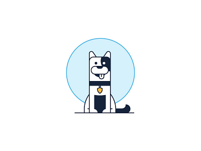 Doggie 2d app character design dog flat icon illustration line pet travel travel app ui ux vector website