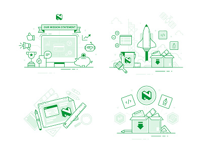 Nedbank Spot Illustrations 2d character coffee design flat icon illustration line office ui ux vector