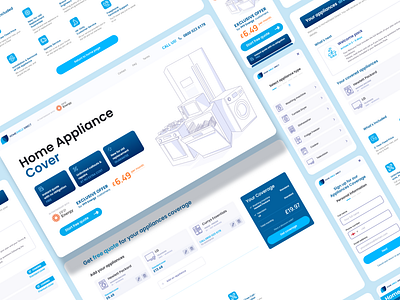 HomeShield blue design ui ux website