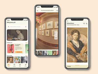 Virtual Tour App For An Art Gallery 360 tour app ui art gallery design figma product design ui ux virtual tour app