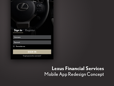 Lexus Financial Services - Mobile App Redesign Concept app design iphone lexus lexus financial services mobile mobile app redesign toyota ui uiux ux