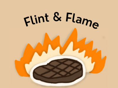 Flint & Flame logo branding design graphic design illustration logo