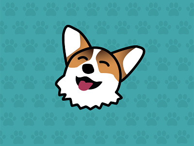 Happy Corgi corgi corgis design dog dogs icon illustration simple tricolor vector