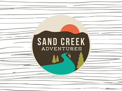 Sand Creek Adventures Logo Mock-Up adventure branding design explore illustration illustrator logo minnesota nature outdoors vector zipline