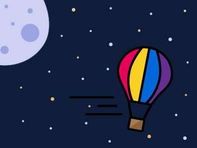 Space Balloon hot air balloon illustration space vector