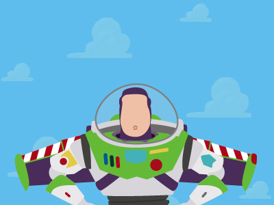 Buzz buzz buzz lightyear disney flat design illustrator pixar toy story vector