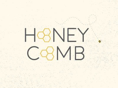 Honey Comb No.1 bee honey honeycomb illustration logo logo exploration texture