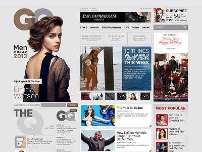 GQ - Redesign golden ratio gq interface magazine ui web design