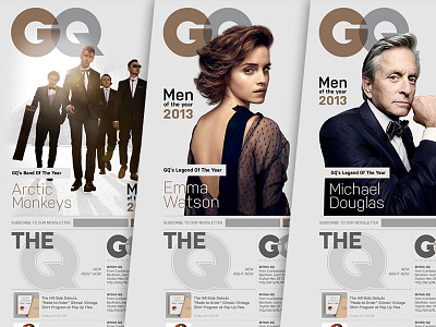 GQ - Redesign Covers golden ratio gq interface magazine ui web design