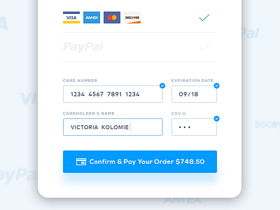 Choose your payment method checkout credit card mastercard payment paypal visa