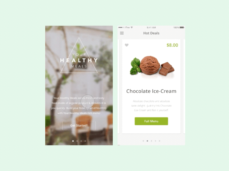 Your Healthy Meals - iOS App app healthy ios meals