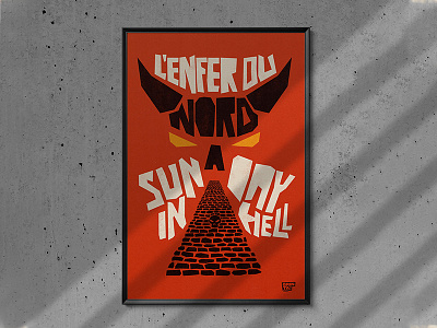 Paris Roubaix - Sunday in hell cobbles cycling design devil hell illustration koers paris roubaix