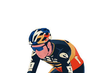 Wout van Art cx cycling cyclist design illustration vector