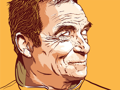 [WIP] Bernard Hinault bernardhinault cycling cyclist france hinault illustrator legend portrait tourdefrance vector yellow yellowjersey