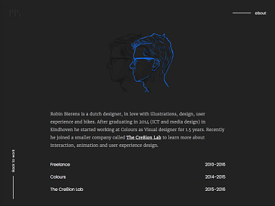 [WIP] New portfolio black blue css design illustration jquery minimal portfolio showcase web