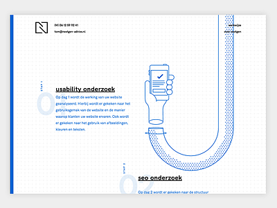 NextGen - online consultant black blue concept illustration minimal nextgen parallax site typography web