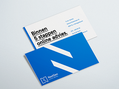 Businesscard - Nextgen advice black blue businesscard concept logo minimal nextgen typography