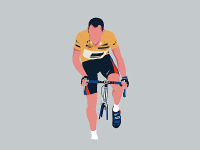 Lance Armstrong cycling cyclist design illustration vector