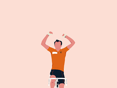 Joop Zoetemelk bikes cycling cyclist design dutch illustration vector