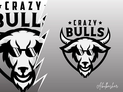 Bulls mascot logo Design