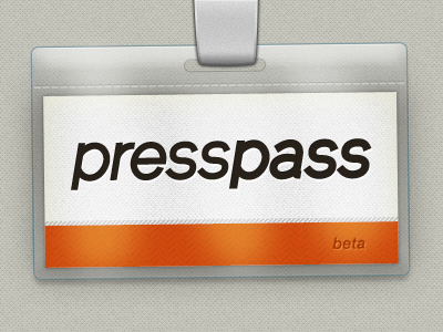 Press Pass Badge Holder badge logo texture valencio cardoso