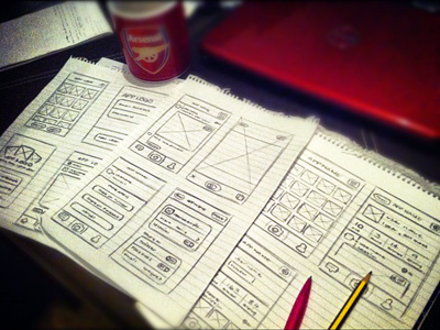 Simple wireframe sketches...