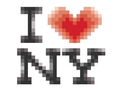 I ♥ NY (Pixels) graphic design logo pixel valencio cardoso