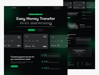 E-Wallet Transfer | Bankkhong 🐸 bank branding design e wallet landing page transfer trend ui uidesign ux web web design webdesign