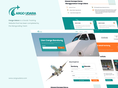 Cargo Udara | Tracking Website airplant airport app cargo cargo air clean landing page pruduct tracking travel travelening ui uidesign uiuxdesign ux web web design website