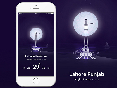 Lahore Weather App app color ios lahore ui ux weather